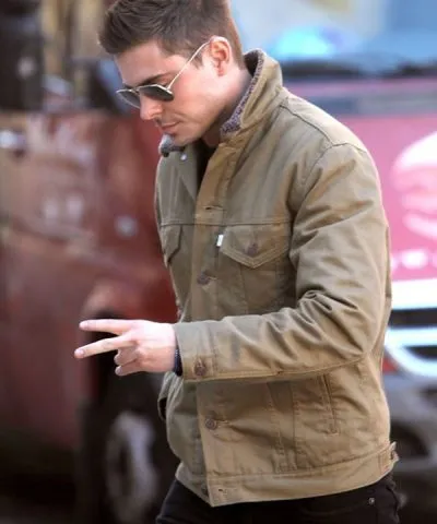 Zac Efron Brown Jacket