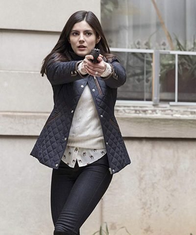 Monica Barbaro The Good Cop Black Leather Jacket