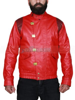 Akira Kaneda Real Leather Jacket Red