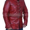 Maroon Jaime Lannister Leather Jacket