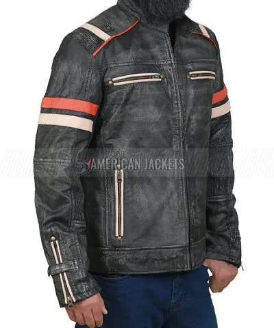 Cafe Racer Leather Jacket For Men