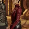 Krypton Lyta Zod red leather Jacket