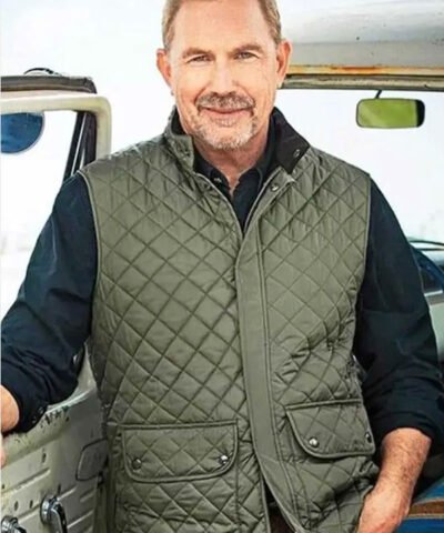 Buy John Dutton Military Green Quilted Vest For Sale