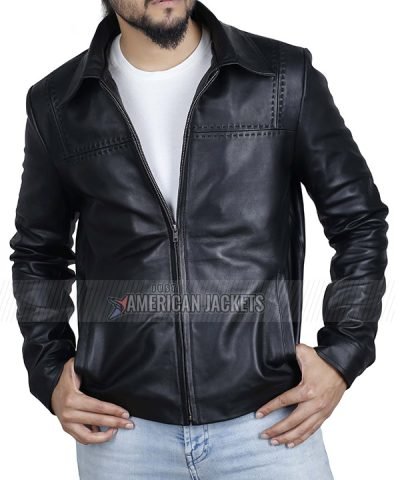 Rambo 5 Hugo Martínez Black Leather Jacket