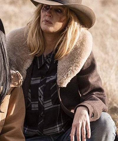 Yellowstone Brown Shearling Wool Coat