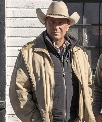 Yellowstone Kevin Costner Beige Cotton Jacket