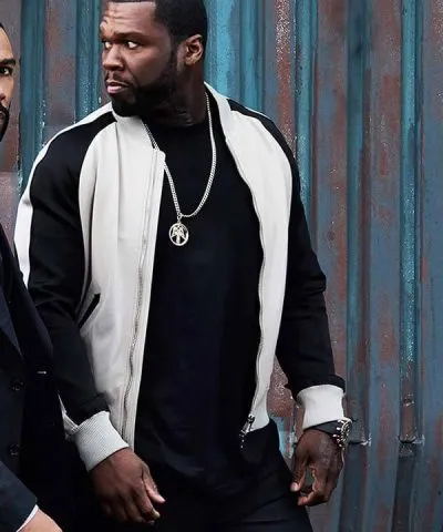 TV Series Power 50 Cent White Leather Jacket