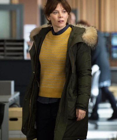 Marcella Backland Anna Friel Green Hooded Jacket