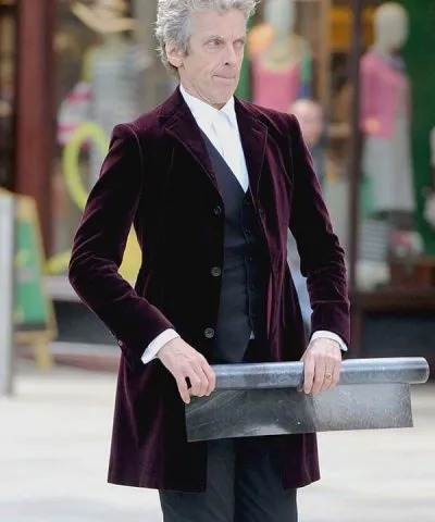 David Tennant Doctor Who Maroon Velvet Coat