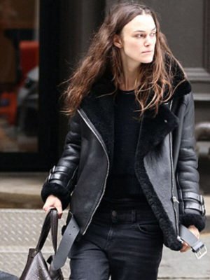 Keira Knightley B3 Shearling Black Jacket