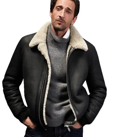 Adrien Brody Shearling Leather Jacket