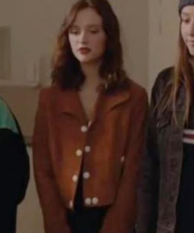 Manon De­mis­sy Brown Skam France Marilyn Lima Suede Leather Jacket
