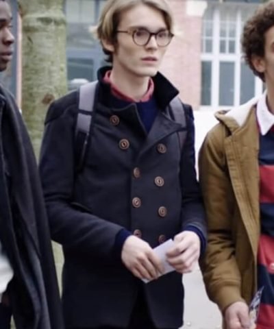 Black Leather Jacket worn by Robin Migné in Tv Series Skam France