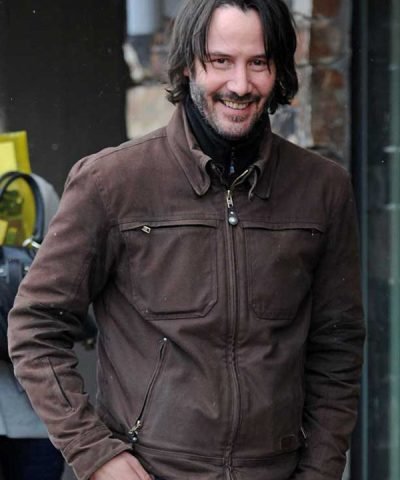 Keanu Reeves Brown Biker Jacket
