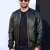 Bradley Cooper Varsity Bomber Leather Jacket