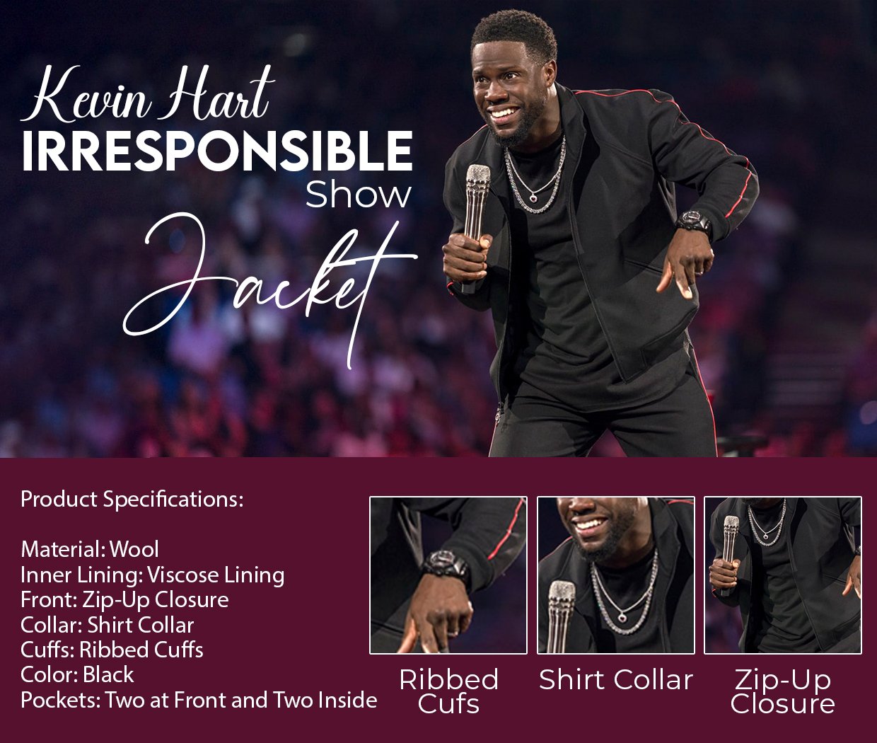 Kevin Hart Irresponsible Show Jacket Infographic Post