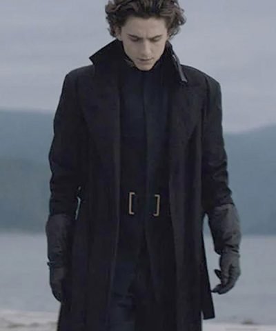Inspired by: Timothee Chalamet Material: Cotton Fabric Inner Lining: Viscose Lining Front: Buttons For Closure Collar: Lapel Collar Color: Black Pockets: Two at Front and Two Inside