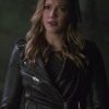 Arrow Katie Cassidy Black Biker Leather Jacket