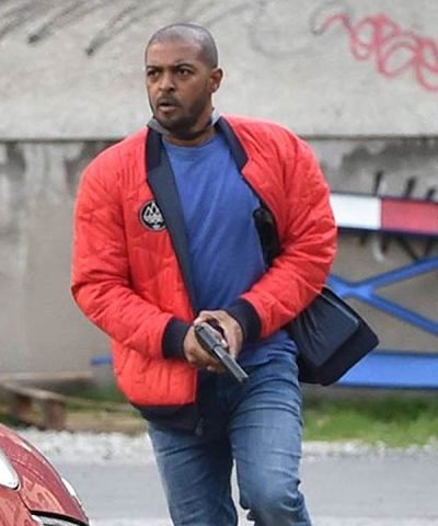 Aaron Bishop Bulletproof Red Bomber Jacket