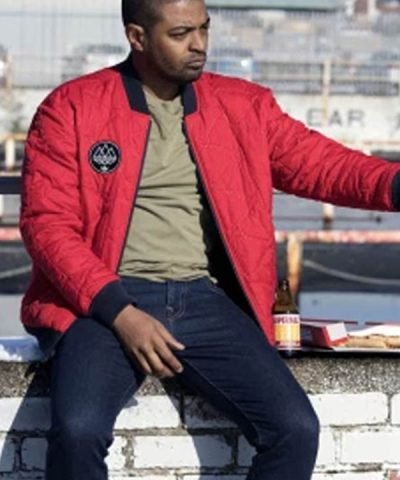 Noel Clarke Bulletproof Aaron Bishop Red Bomber Jacket