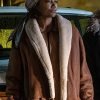 Power Book III Patina Miller Brown Leather Coat