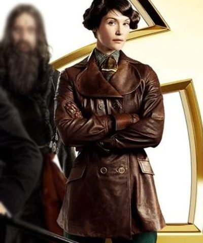 Polly The King’s Man 2021 Gemma Arterton Brown Coat