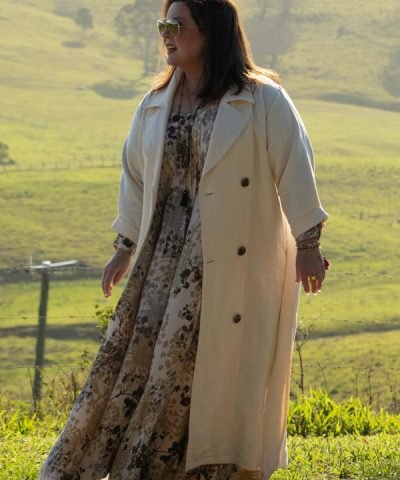 Frances Welty Nine Perfect Strangers Melissa McCarthy White Trench Coat