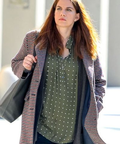 Katie Holmes Checked Coat