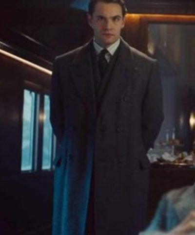Bouc Murder on the Orient Express Tom Bateman Grey Wool Coat