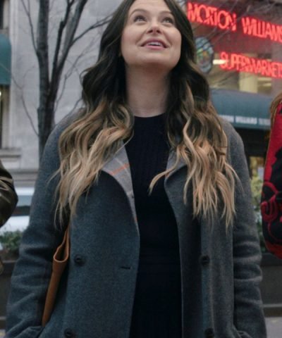 Inventing Anna 2022 Katie Lowes Grey Trench Coat