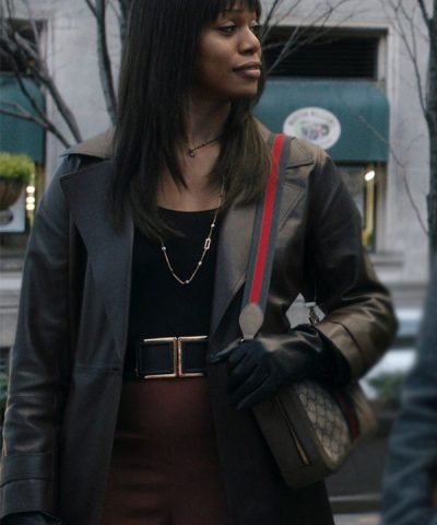 Inventing Anna 2022 Laverne Cox Leather Coat