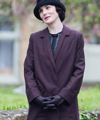 Downtown Abbey 2010 Lady Mary Crawley Purple Coat