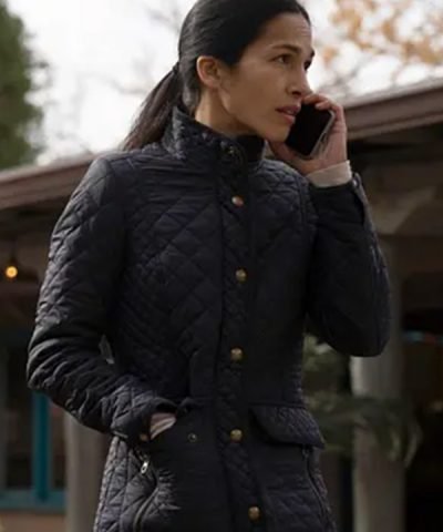 Thony The Cleaning Lady 2022 Elodie Yung Quilted Jacket