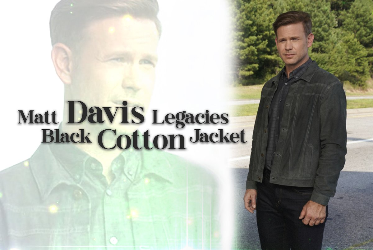 Matt Davis Legacies Black Cotton Jacket