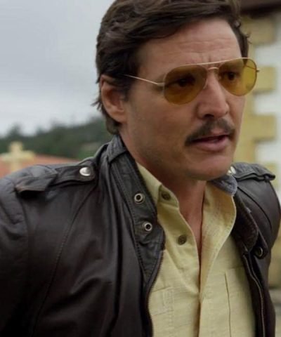 Narcos Javier Peña Leather Black Jacket