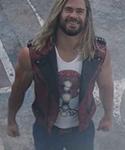 Chris Hemsworth Thor Love and Thunder Red Leather Jacket