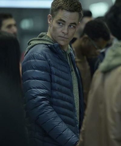 The Contractor Chris Pine Blue Jacket