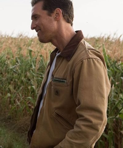 Interstellar Matthew McConaughey Brown Cotton Jacket