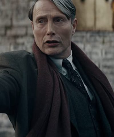 Mads Mikkelsen Fantastic Beasts The Secrets of Dumbledore 2022 Black Wool Coat
