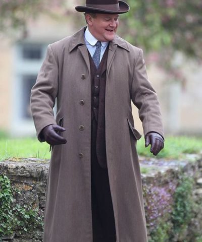 Hugh Bonneville Downton Abbey 2010 Brown Trench Coat