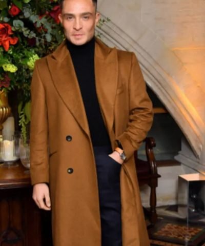 Ed Westwick 1917 Brown Trench Coat