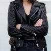Anya Taylor-Joy The Menu 2022 Black Leather Jacket