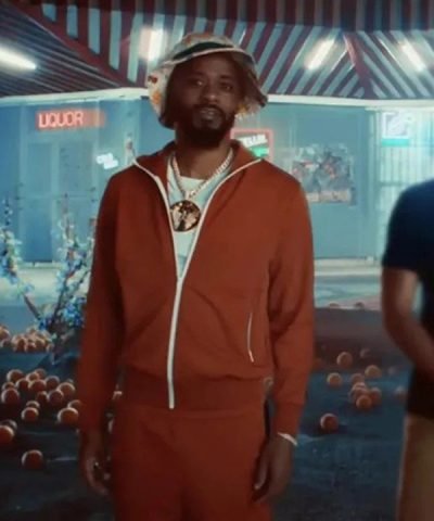 LaKeith Stanfield Tv Series Atlanta Orange Track Jacket