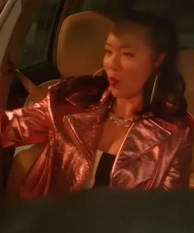 "TV Series Fakes Jennifer Tong Pink Leather Jacket "
