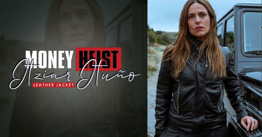 LA CASA DE PAPEL ITZIAR ITUÑO BLACK LEATHER JACKET