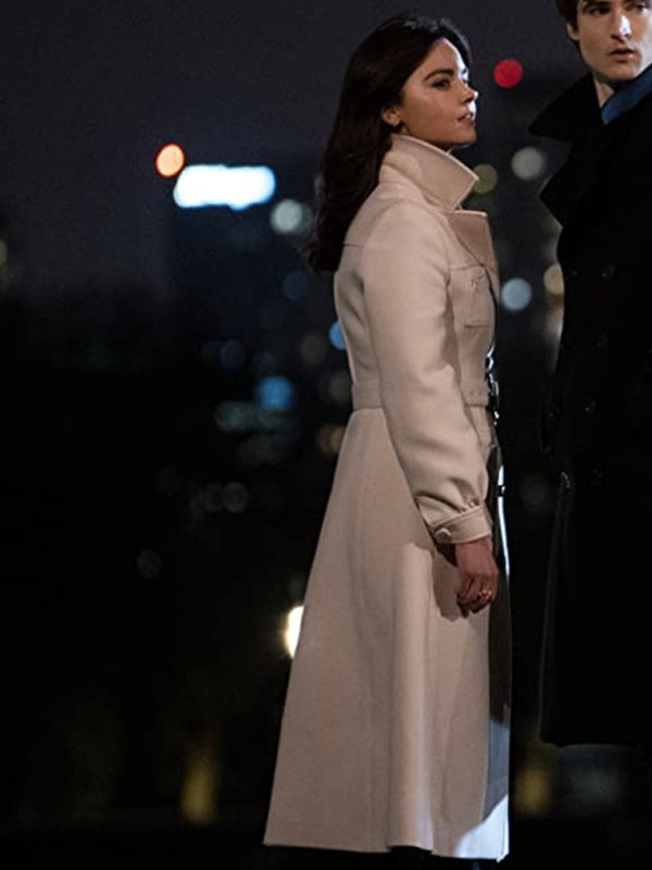 Jenna Coleman The Sandman S01 White Trench Coat - Just American Jackets