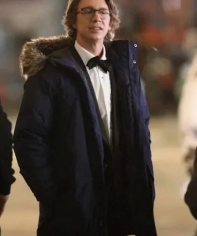 Thomas Mann About Fate Blue Shearling Hooded Jacket