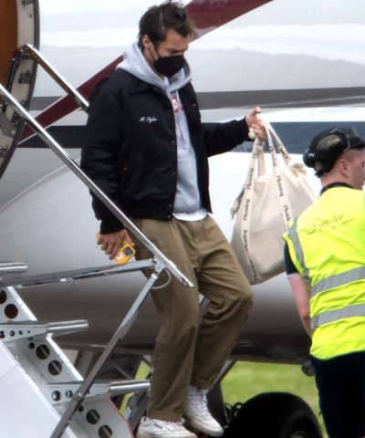 Harry Styles Glasgow Airport Black Cotton Jacket
