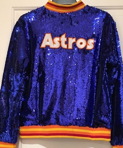 Houston Astros Sequin Bomber Blue Jacket