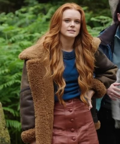 Fate The Winx Saga S02 Abigail Cowen Shearling Brown Leather Jacket